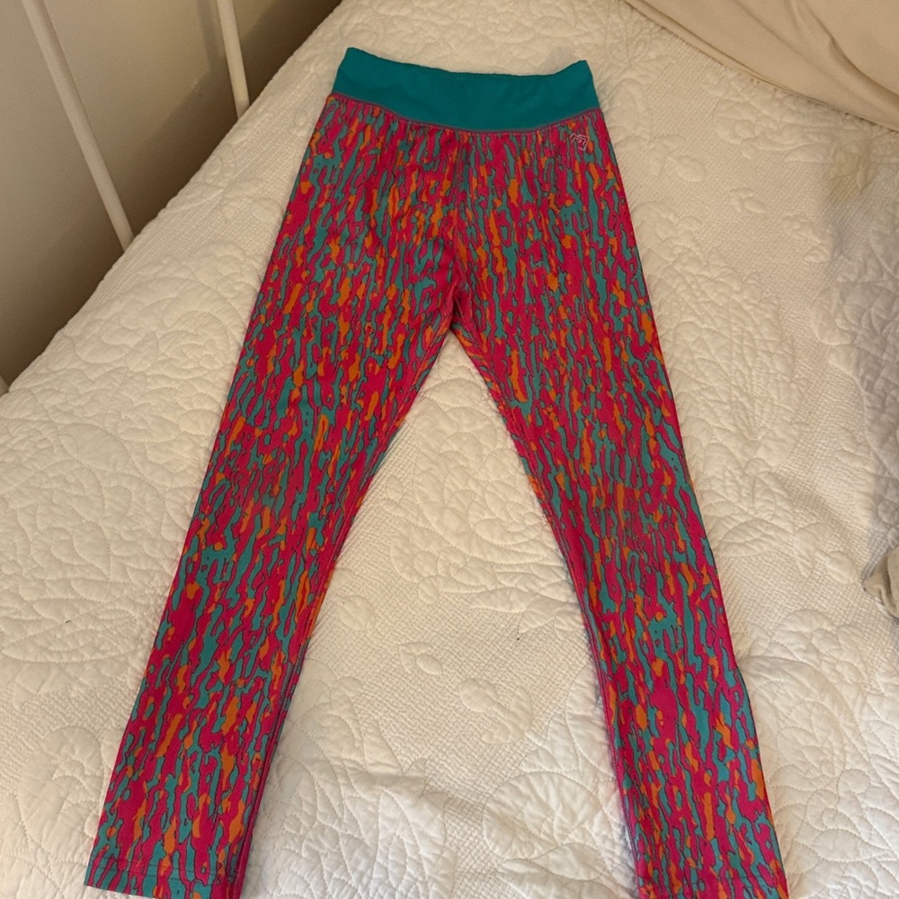 ZELOS Teal and Pink Leggings